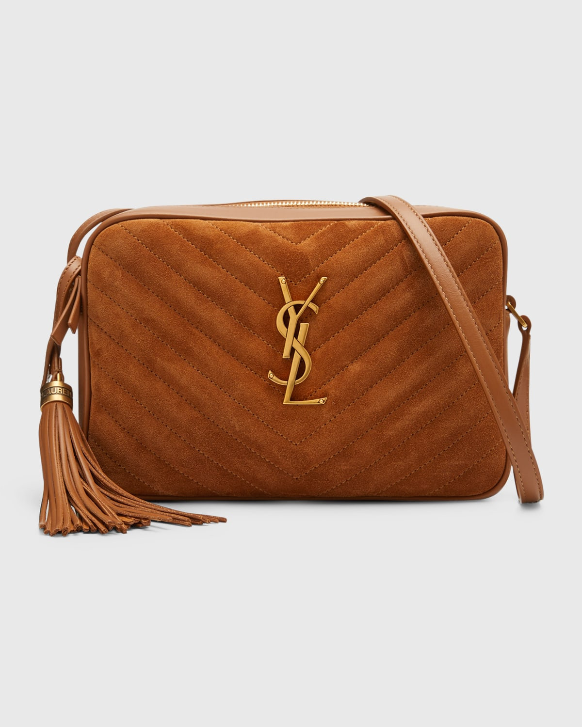 Lou YSL Suede Camera Crossbody Bag | Neiman Marcus