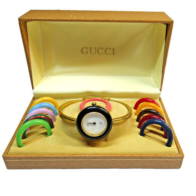 Gucci Watch Interchangeable 12 Rings Bezel Model 1100 Change | eBay US