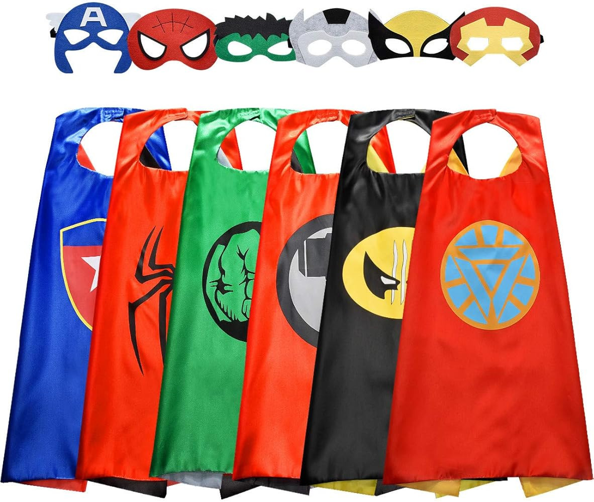Roko Toys for 3-10 Year Old Boys, Superhero Capes for Kids Dress up Costumes Party Supplies Prese... | Amazon (US)