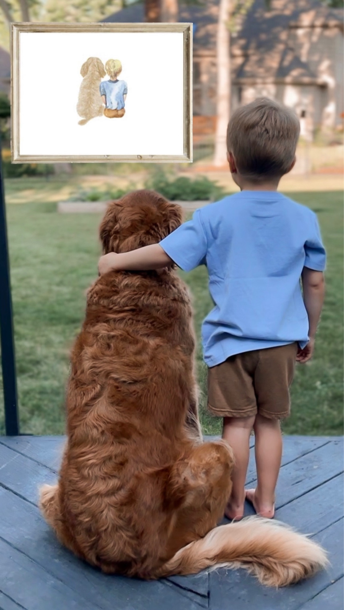 Dog & boy print from my reel! This Etsy seller will make a custom print of your own dog and kiddo too!! 

Dog art, dog print, dog-themed bedroom, nursery, boy’s bedroom, toddler room, toddler room decor 

#LTKkids #LTKFind #LTKhome