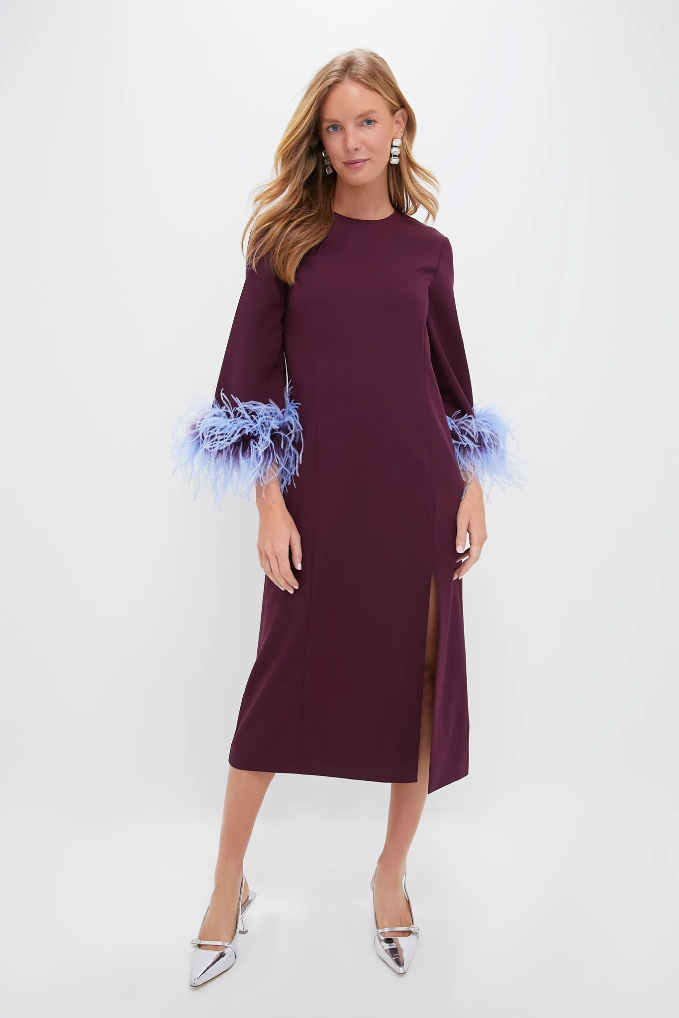 Oxblood Feather Eleanor Dress | Tuckernuck (US)