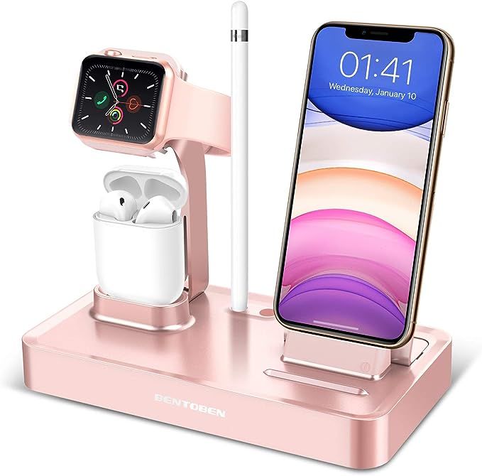 BENTOBEN 4 in 1 Charging Stand Compatible with Apple Watch Series 5/4/3/2/1, Charging Dock Statio... | Amazon (US)