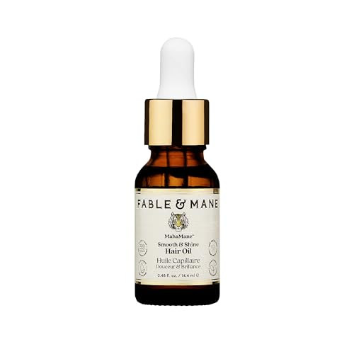 Fable & Mane Mini MahaMane Smooth & Shine Hair Oil 0.48 oz / 14.4 ml, 1.00 Ounce (Pack of 1) | Amazon (US)