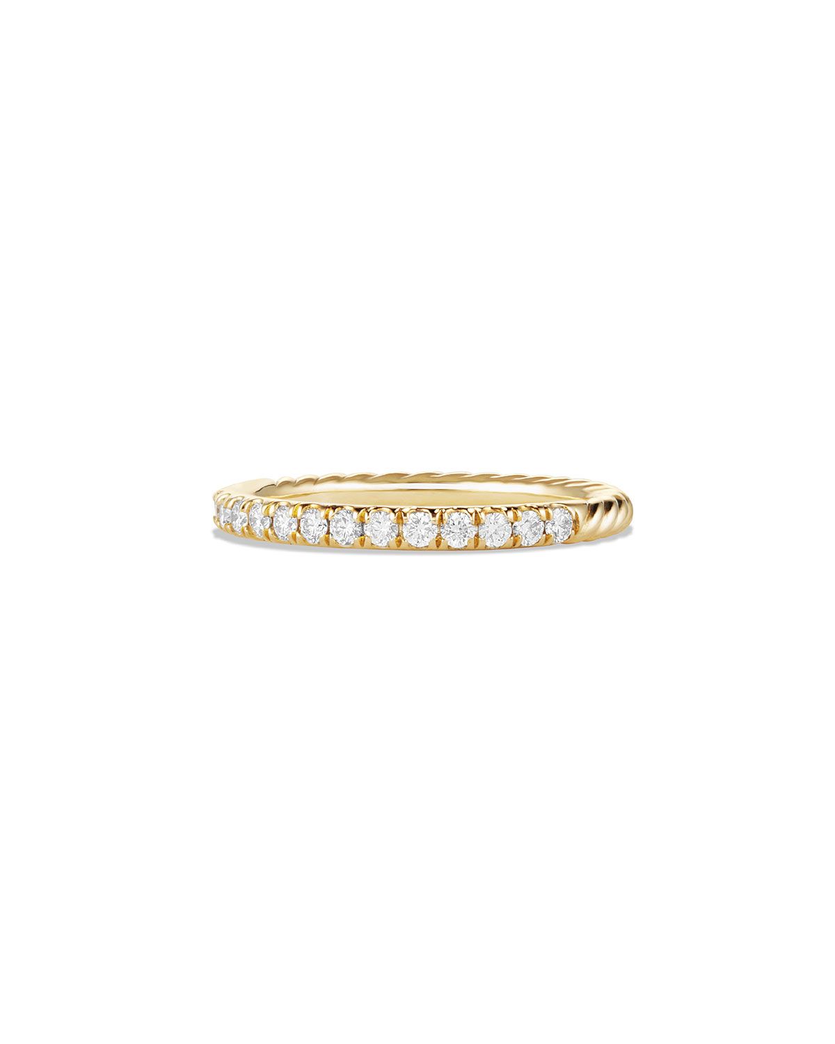 Cable Collectibles Pave Diamond Band Ring in 18K Yellow Gold, Size 7 | Neiman Marcus