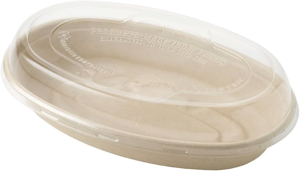 32 oz Burrito Bowls WITH LIDS, Compostable Fiber, Biodegradable Bagasse. 50 pack. | Amazon (US)
