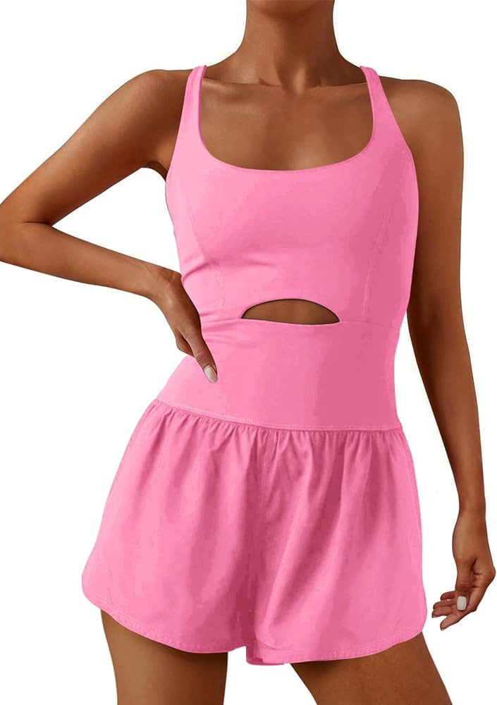 ReachMe Womens Running Onesie Workout Rompers Athletic Rompers One Piece Outfits Exercise Jumpsui... | Amazon (US)