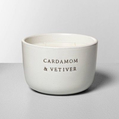 7.4oz Cardamom & Vetiver 2-Wick Ceramic Container Candle - Hearth & Hand™ with Magnolia | Target