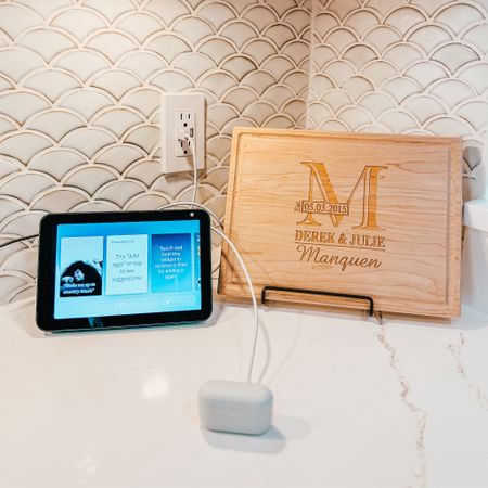 We recently updated our kitchen, and when we did, we replaced our outlets with USB plugs. I highly recommend doing this!! 

USB outlets 
Personalized cutting boards 
Echo Show
Echo noise cancellation earbuds 

#LTKCyberWeek #LTKhome #LTKfindsunder100