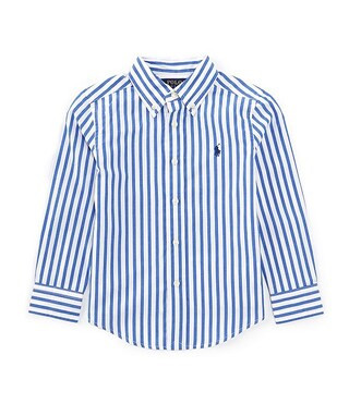 Polo Ralph Lauren Little Boys Long-Sleeve Stripe Poplin Shirt | Dillard's | Dillard's