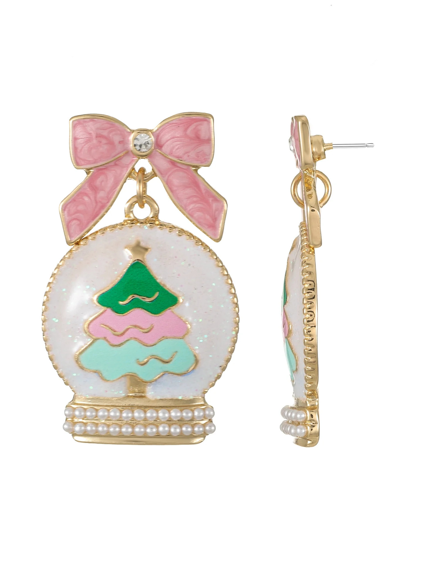 Packed Party Snow Globe Bow Earring - Walmart.com | Walmart (US)
