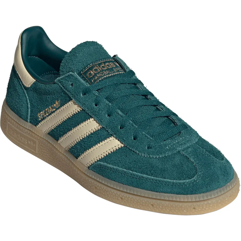 adidas Handball Spezial Sneaker in Rich Green/vanilla/gold at Nordstrom, Size 7.5 | Nordstrom