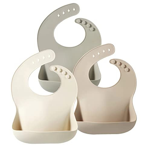 PandaEar Silicone Baby Bib for Girls Boys| Adjustable Waterproof Eating Bibs| BPA Free Soft Durable Silicone Bibs for Babies & Toddlers with Large Pocket Food Catcher | Amazon (US)