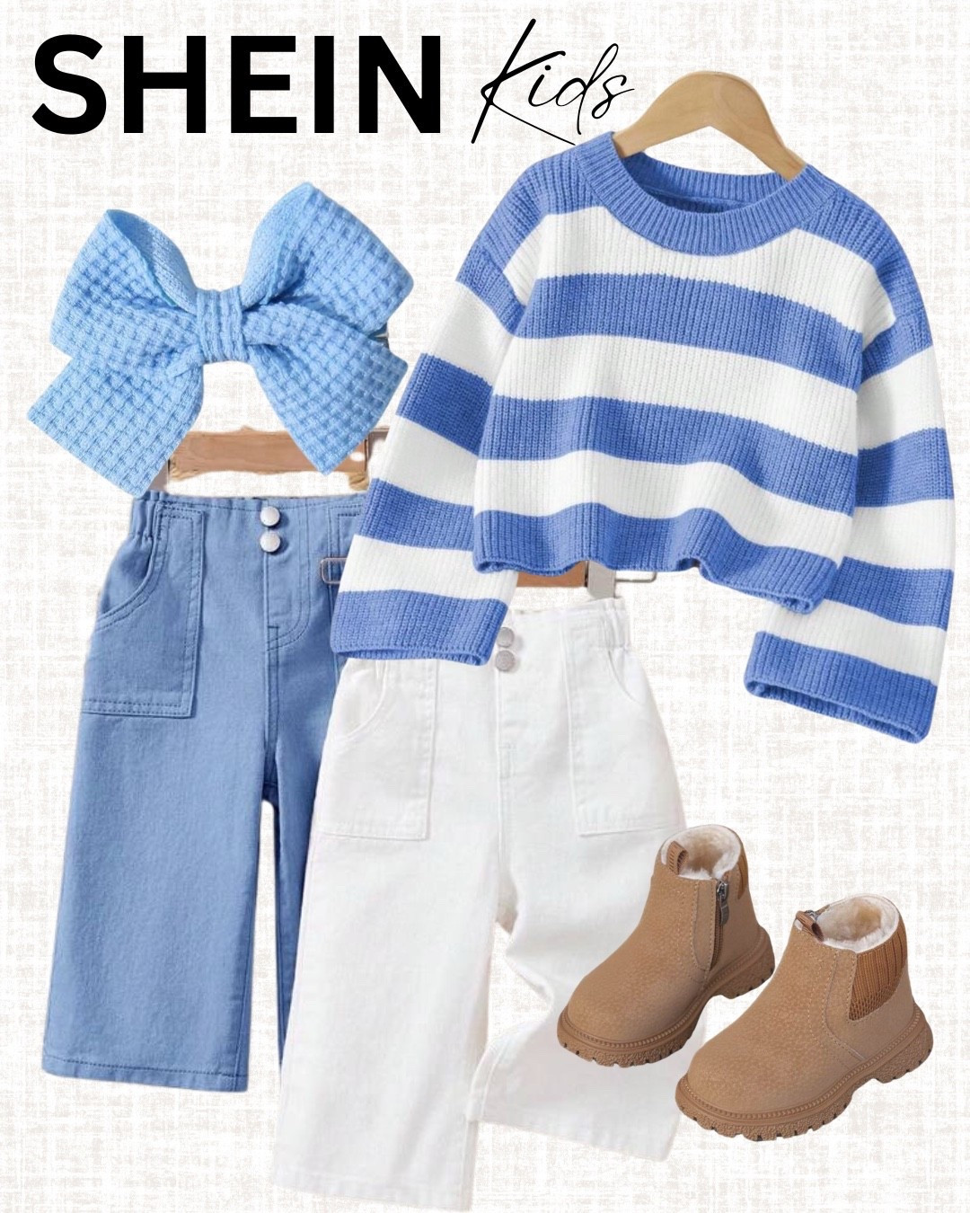 Cozy little style for your mini 💙🤍 This SHEIN Kids look is giving winter playdate vibes — comfy knit sweater, soft pants + the cutest bow and boots combo! Perfect for school days, church, or family photos 🍂✨
Linked everything for easy shopping! ⬇️

#SHEINKids #KidsFallFashion #ToddlerOutfit #GirlMomStyle #AffordableKidsFashion #MiniStyle #KidsOOTD #LTKKids #LTKFall #LTKBaby #LTKUnder50 #MomLife #StyledByMom #WithLoveKaty

#LTKKids #LTKBaby #LTKStyleTip