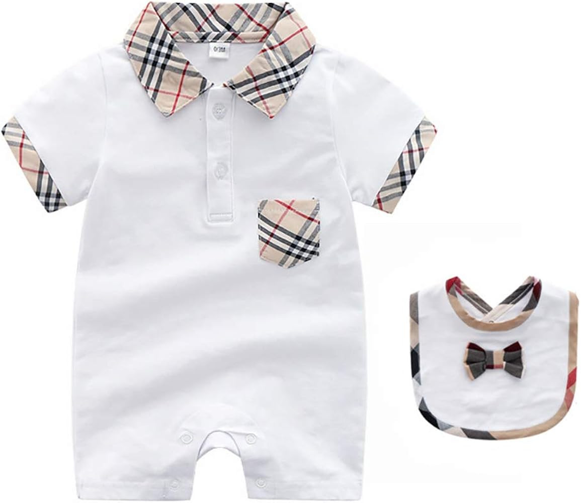 Unisex Newborn Cotton Baby Boy Romper Bodysuit Jumpsuit Outfits Set One-Piece Baby Boy Clothes | Amazon (US)