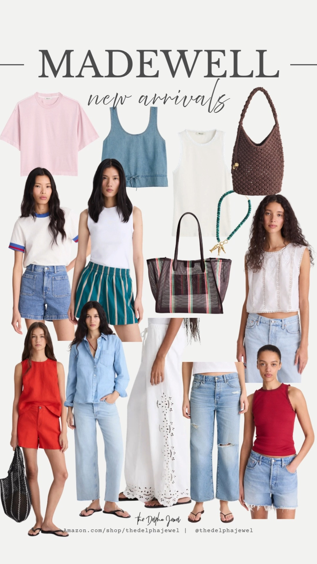 @Madewell new arrivals 😍 


Madewell x Shopbop Cameran bag, pull on shorts, lace trimmed ribbed tank, linen shell top, The Zoe linen short set, embroidered lace top, boxy crop all day Jersey, denim easy shirt, Emmy denim shorts, airy denim scoop neck, baggy crop jeans, embroidered denim pull on white pants, over 40 style, summer outfits

#LTKMidsize #LTKOver40 #LTKgrwm