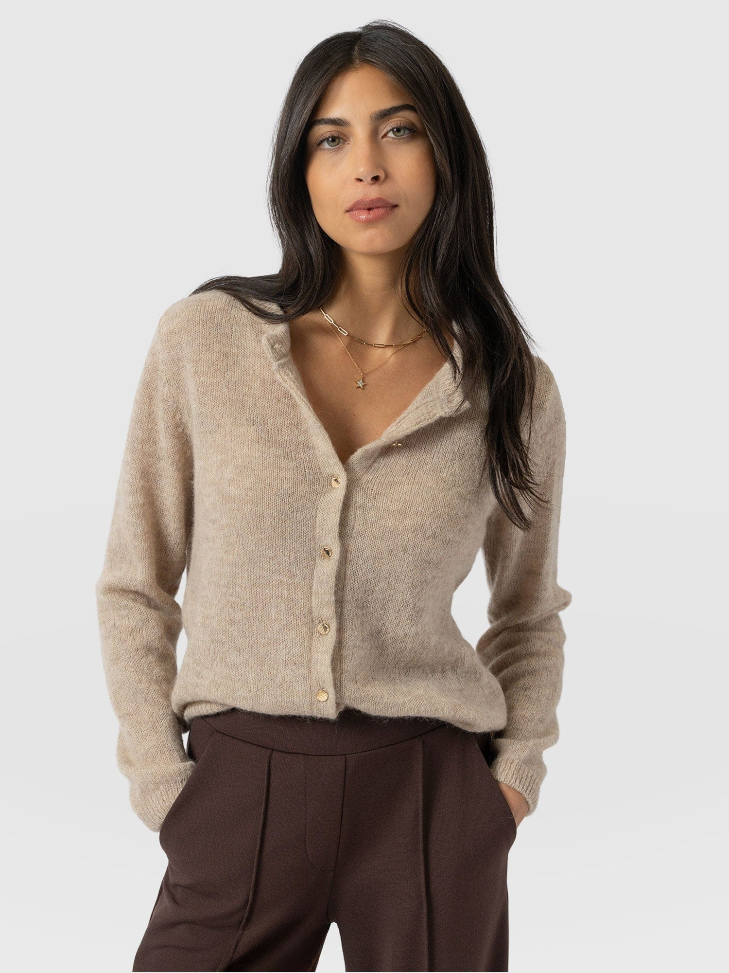 Ariella Cardigan - Beige | Saint + Sofia