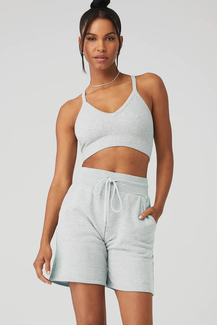 Seamless Ribbed Low Back Bra | Alo Yoga (US)