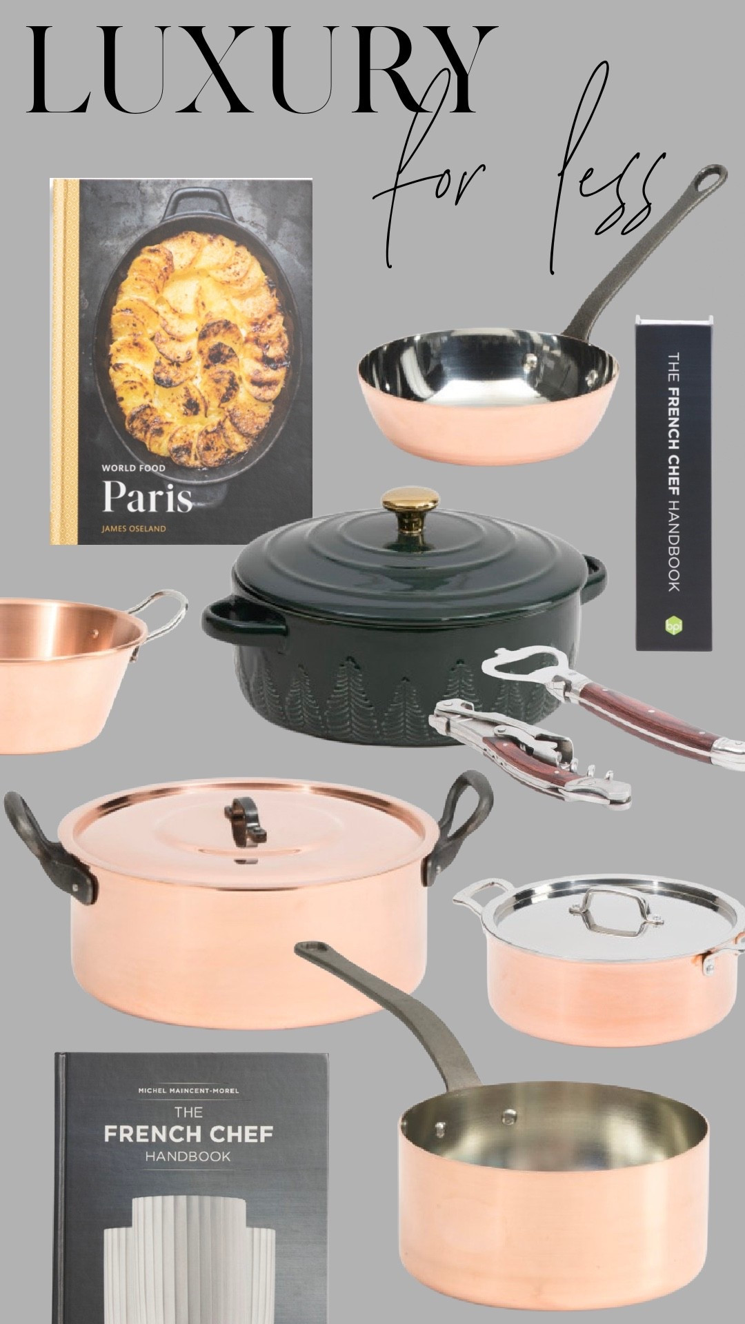 Timeless French craftsmanship, without the splurge.
These copper cookware pieces bring that luxury look and lasting quality — all at incredible prices right now.

Shop my favorite French kitchen finds and elevate every meal, from weeknight dinners to holiday hosting.

#luxuryforless #frenchcookware #copperpans #kitchendecor #affordableluxury #cookwaregoals #neutralhome #timelessstyle #mysweetsavannah

#LTKHome