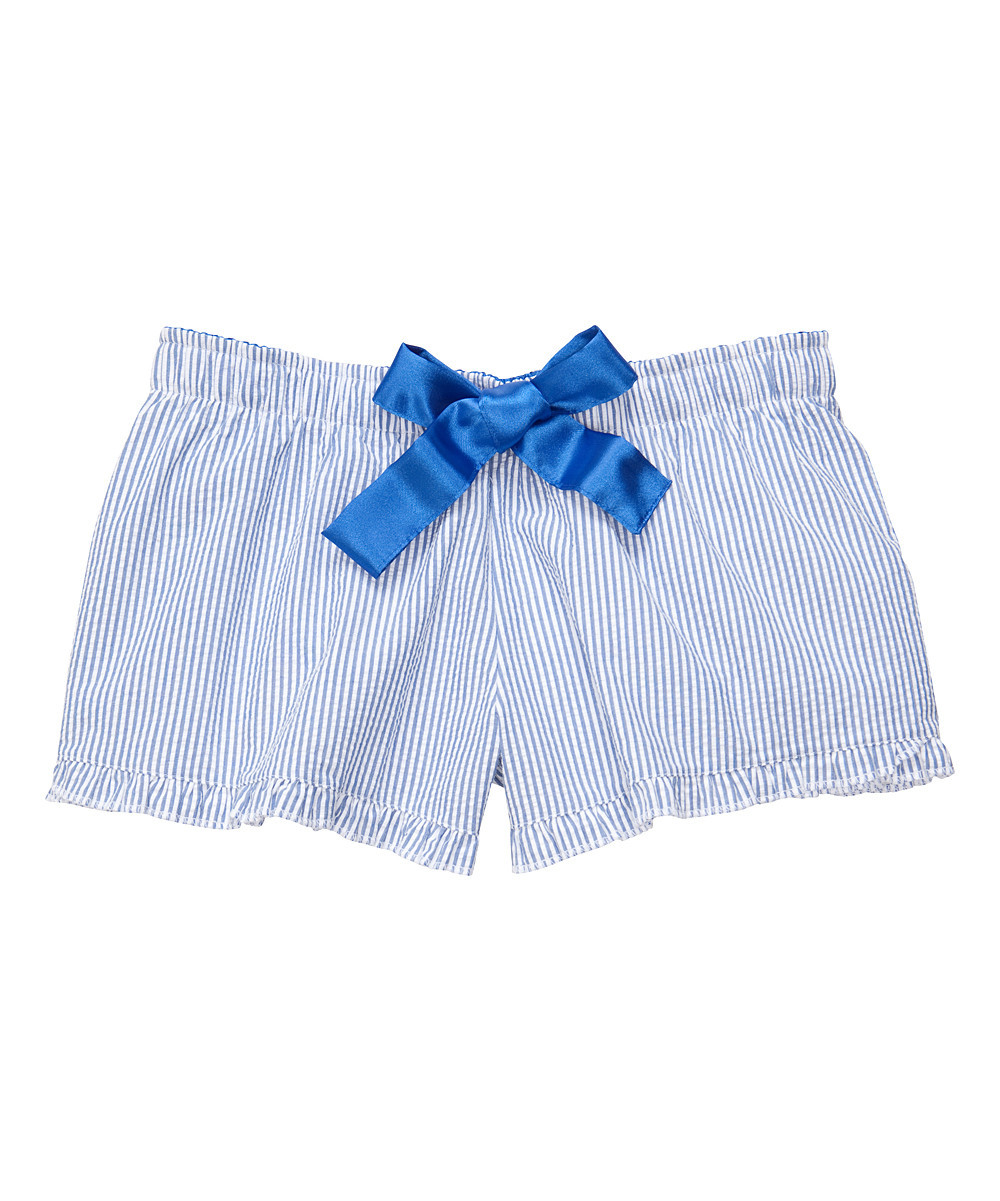 Boxercraft Women's Sleep Bottoms RSE - Royal VIP Seersucker Bitty Boxers - Women | Zulily