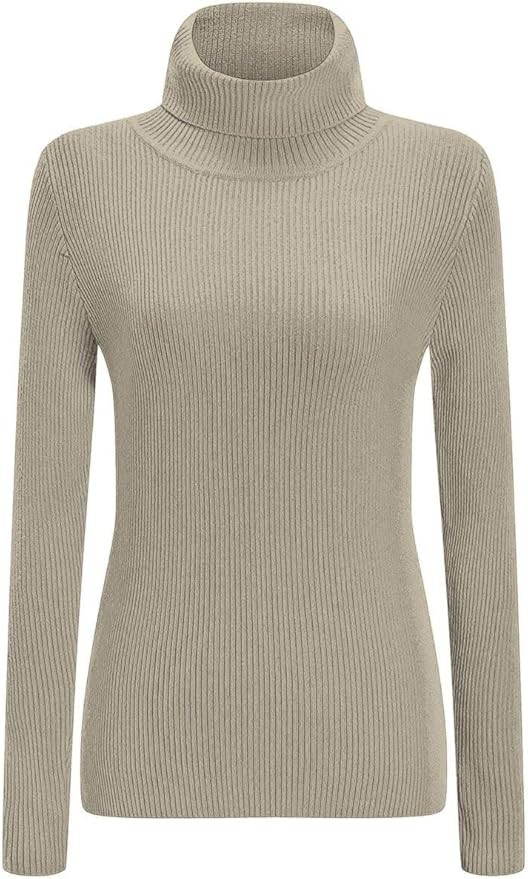 SANGTREE Women's Turtleneck Basic Great Stretchy Slim Fit Sweater | Amazon (US)