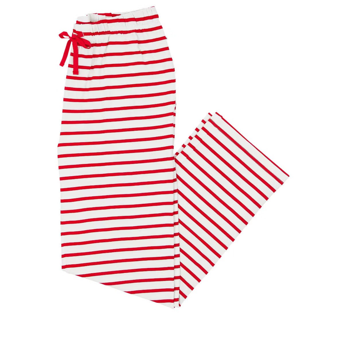 RuffleButts Modal Blend Gender Inclusive Adult Pajama Pants - Red & White Stripe, Small | Target