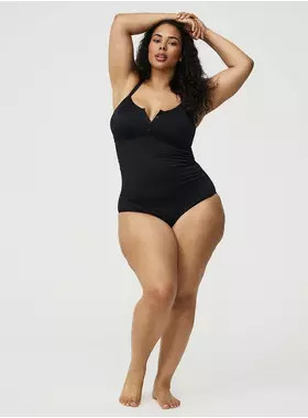Wire-Free Button-Up One Piece Swimsuit | Torrid (US & Canada)
