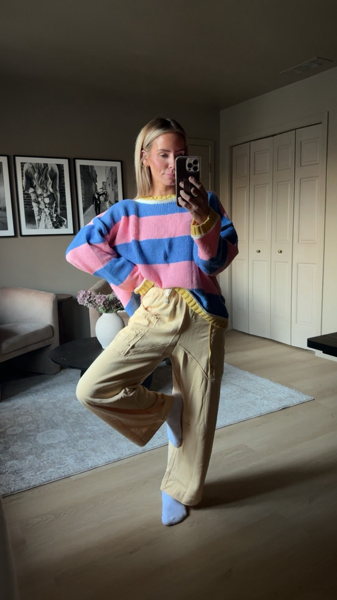 Bringing a little color with this Amazon outfit!

Sweater: medium
Pants: small 

#LTKootd