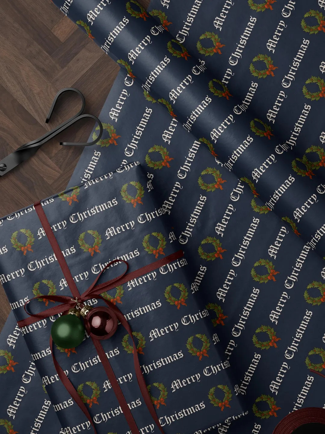 Merry Christmas Gift Wrapping Paper Roll Holiday Gift Wrap Christmas Party Gift Idea Christmas Wr... | Etsy (US)