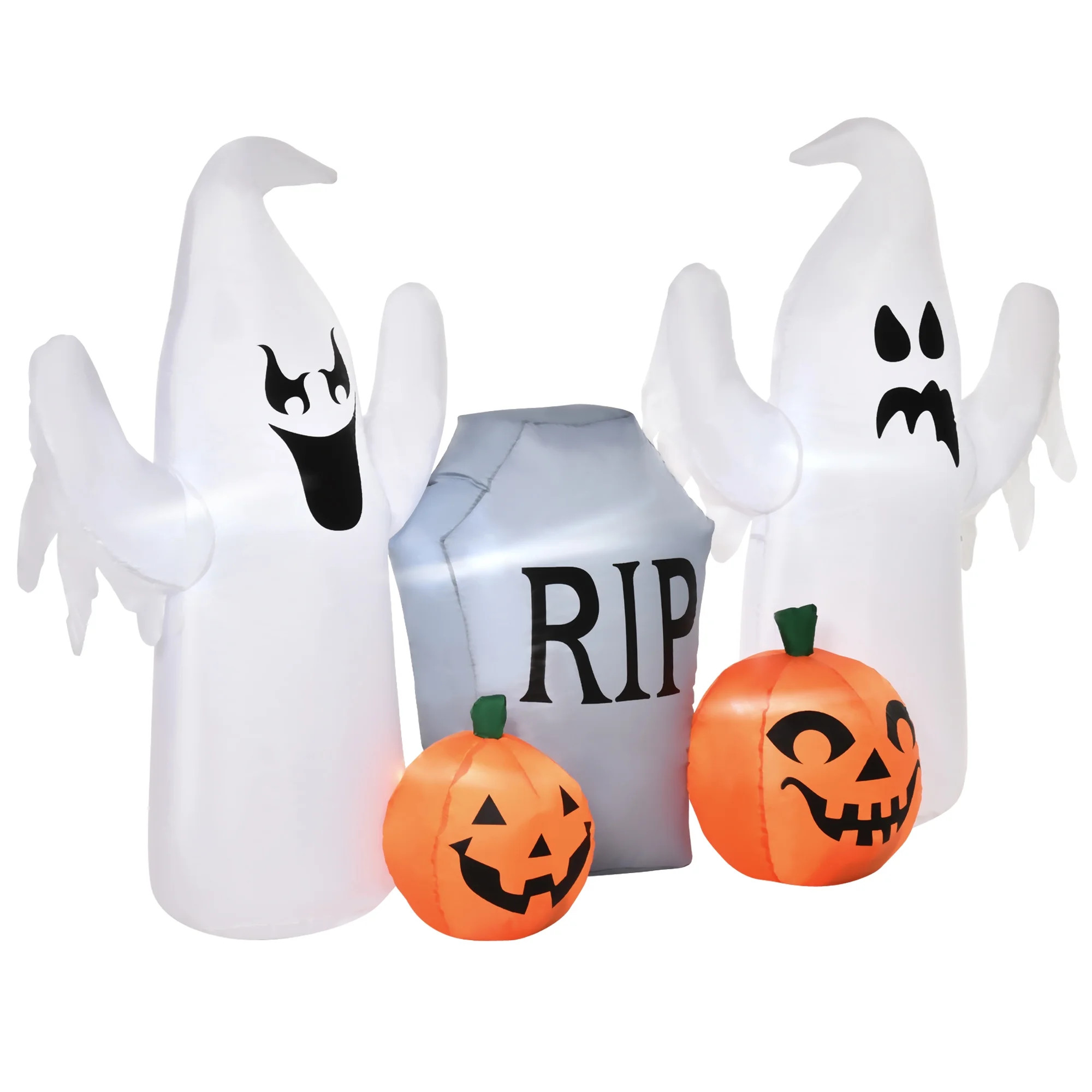 HOMCOM 4 ft Inflatable Halloween Ghost Outdoor LED Lighted Party Decorations | Walmart (US)