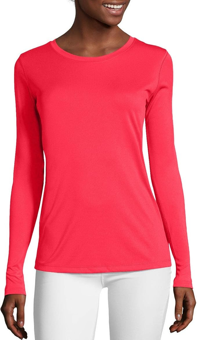 Hanes Women's Sport Cool Dri Performance Long Sleeve T-Shirt | Amazon (US)