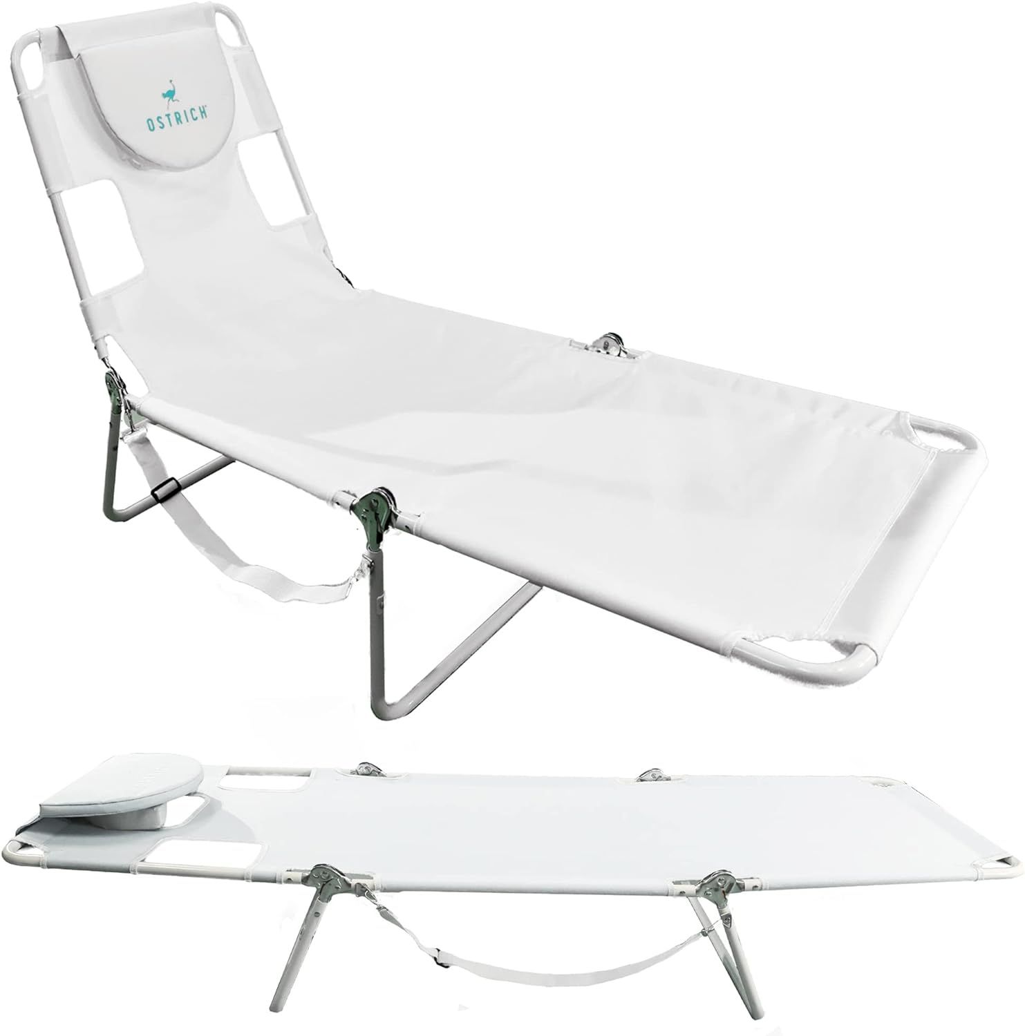 Ostrich Chaise Lounge Beach Chair for Adults with Face Hole- Versatile, Folding Lounger for Outsi... | Amazon (US)