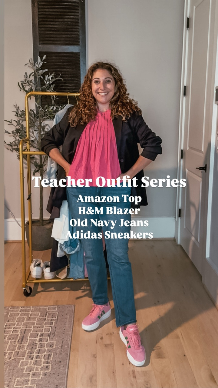 Teacher outfit series day 7 out of 10! 

I haven’t styled this blazer yet so decided style it in a business casual kinda way! Sneakers and a blazer? Why not!? 

Would you ever pair these pieces together? 

Say the word BLAZER below to get all the information for this outfit sent to your messages! 

https://liketk.it/5lIe0 #teacherstyle #teacheroutfitideas #midsizefashion #capsulewardrobe