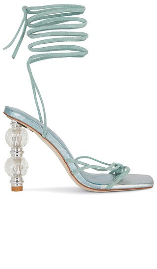 Bijouxx Heel in Mint Met & Mint Suede | Revolve Clothing (Global)