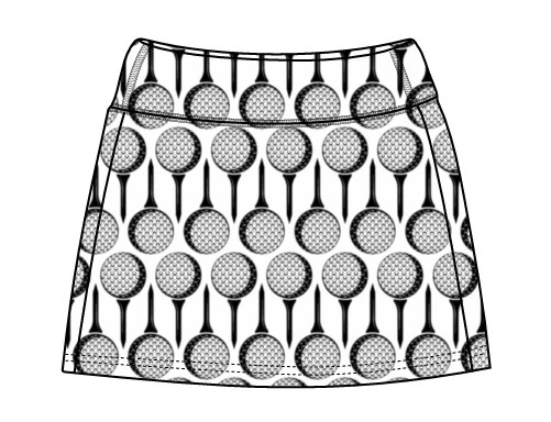 Never A Wallflower Club | Straight Skirt - Golf Balls | Never A Wallflower