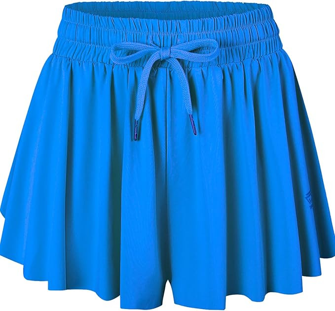 Butterfly Shorts for Women TikTok, 2 in 1 Flowy Athletic Running Shorts Yoga Workout Biker Exerci... | Amazon (US)