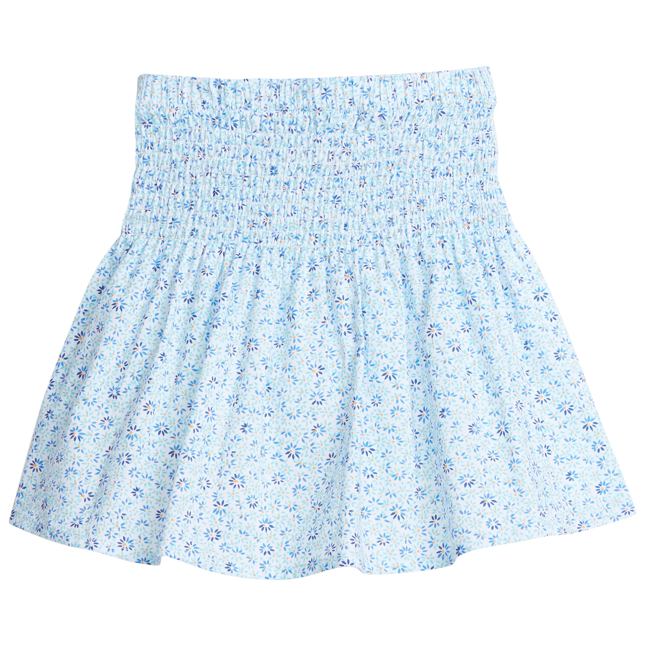 Shirred Circle Skirt - Blue Daisy | BISBY Kids