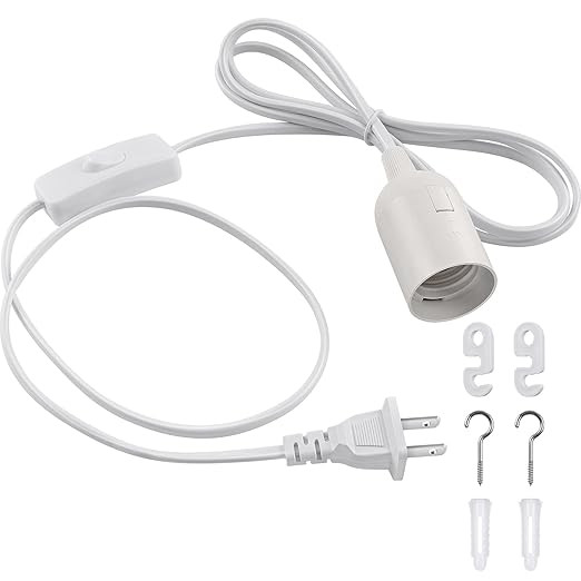 DiCUNO Hanging Lantern Extension Cord Cable, E26/E27 Pendant Light Socket On Off Inline Cord Swit... | Amazon (US)