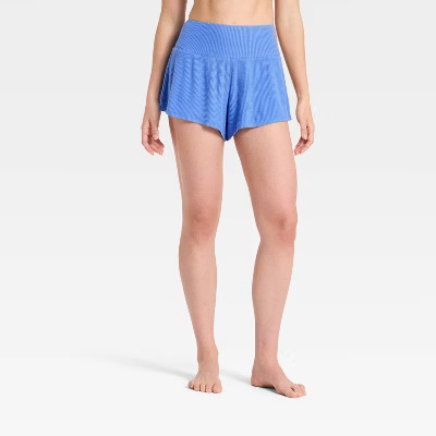 Women's Cozy Ribbed Wide Waistband Shorts - Auden™ | Target