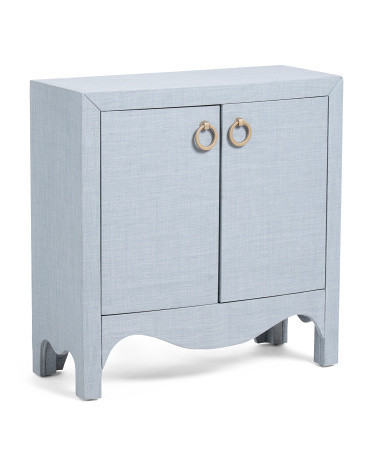 32In 2 Door Linen Wrapped Cabinet | TJ Maxx