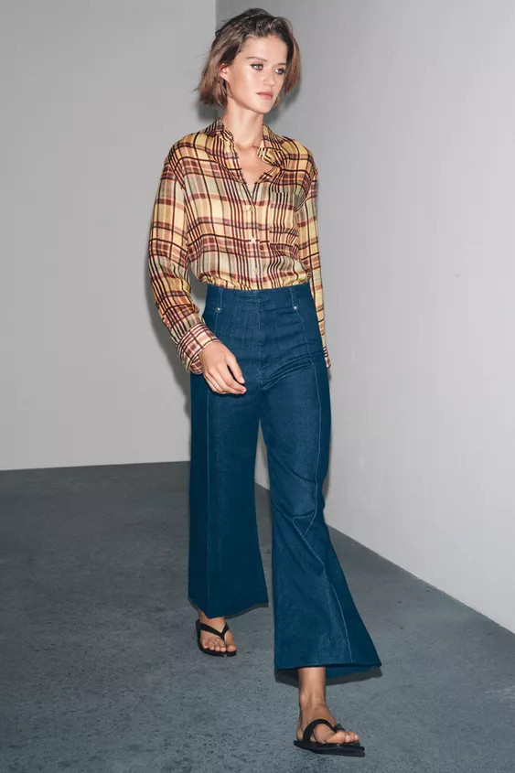 JEANS ZW COLLECTION TAILORED WIDE LEG HIGH-WAIST | Zara UK