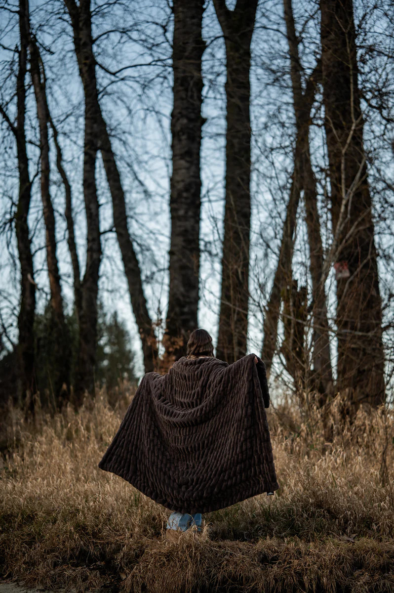 Dark Chocolate Minky Blanket | Sunset Snuggles