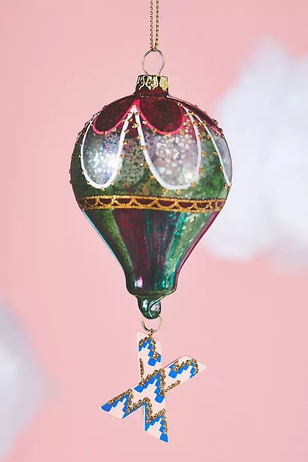 Hot Air Balloon Monogram Ornament | Anthropologie (US)