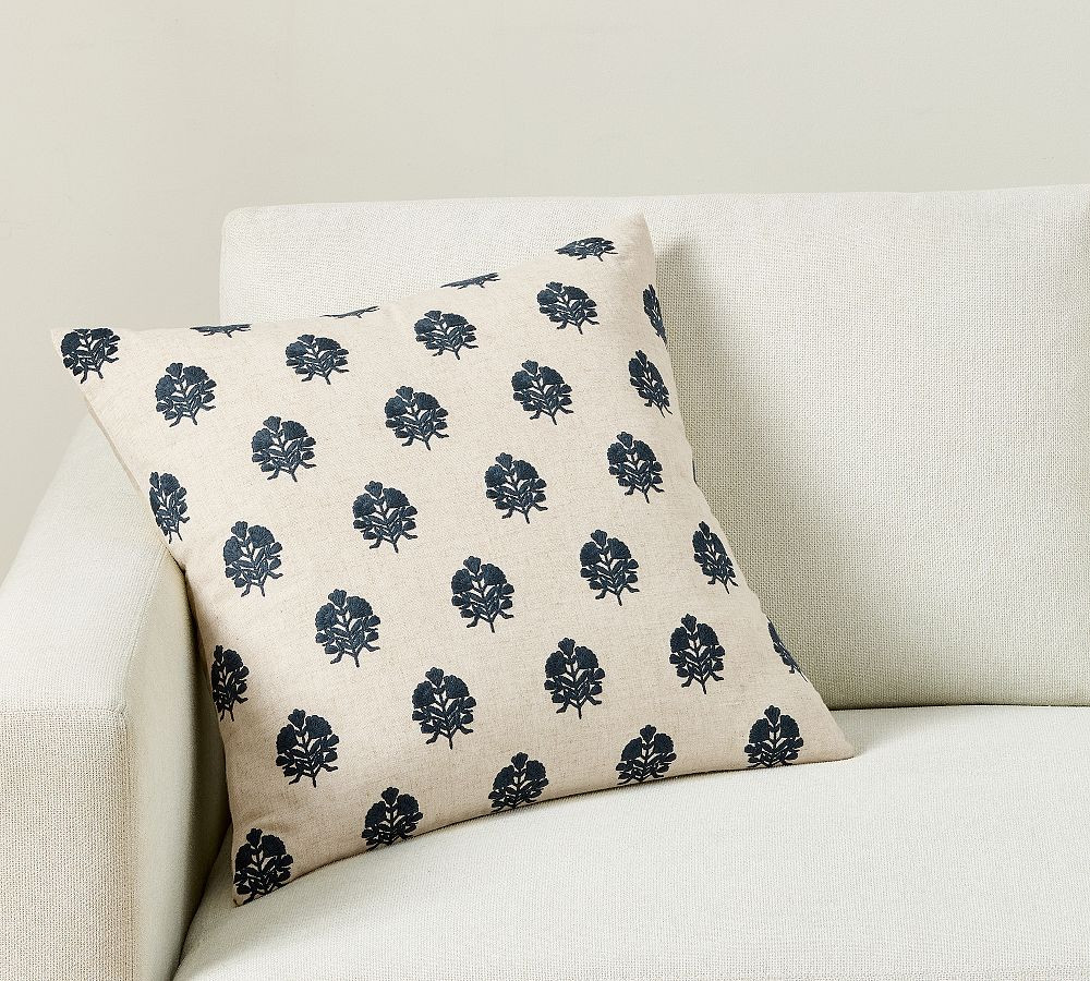 Mila Embroidered Pillow Cover, 20" | Pottery Barn (US)