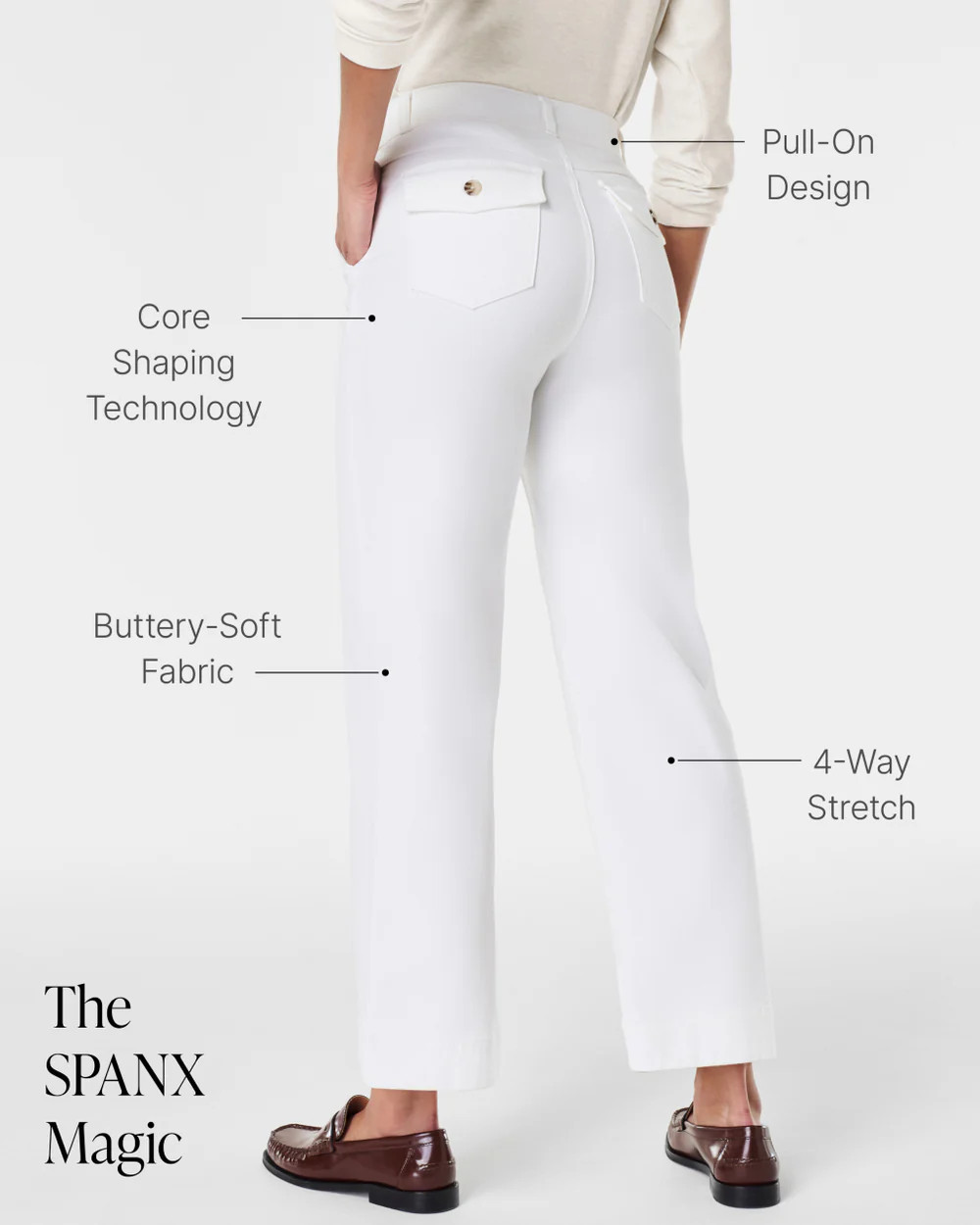 Stretch Twill Cropped Pant | Spanx