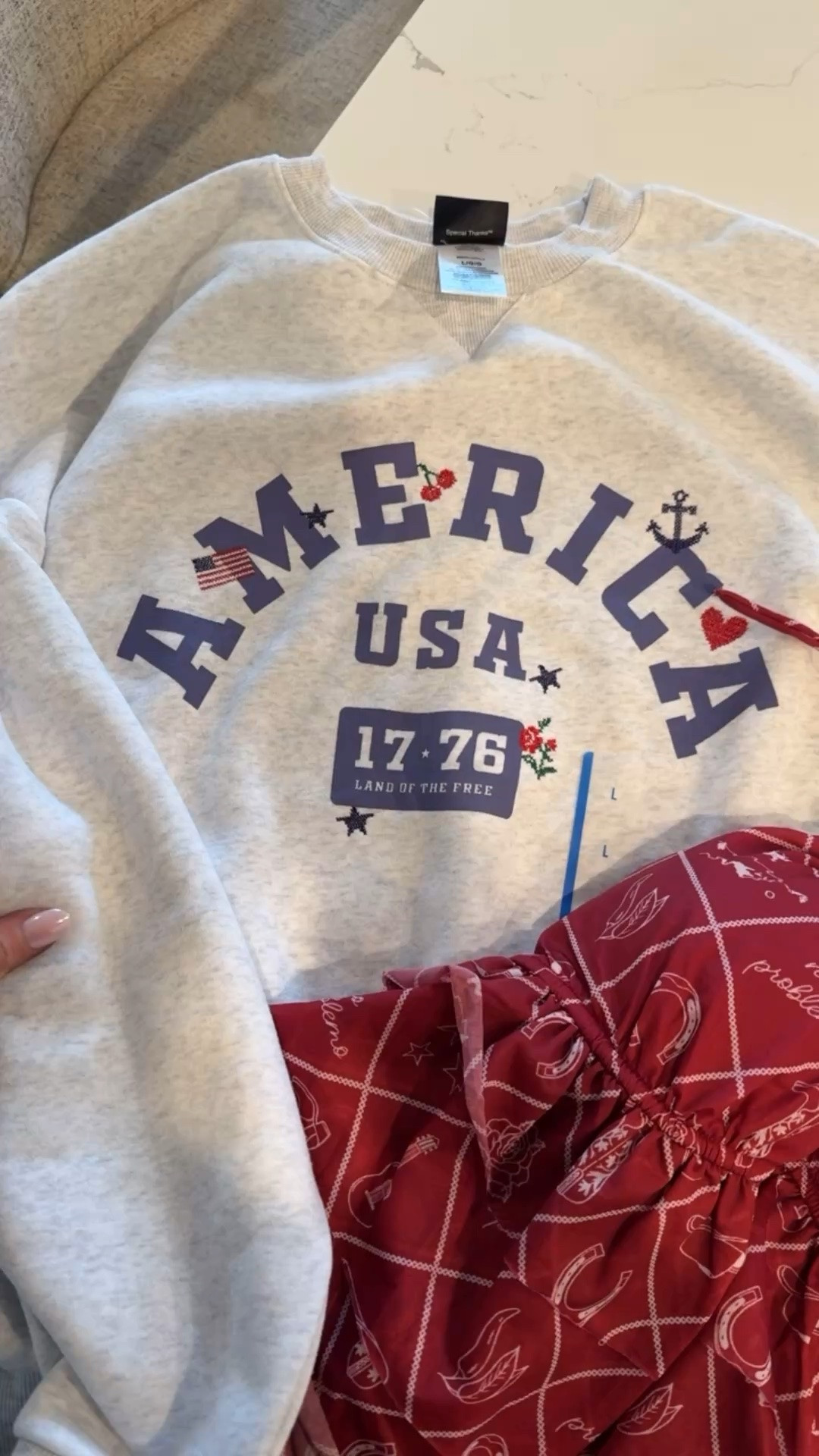 @Target haul 
LOVEEEEE this sweatshirt - I sized up to a large for an oversized look 
Boys clothes 
Crafts 
Target has so much cute red white & blue clothes right now!

#LTKootd #LTKgrwm #LTKdayinmylife