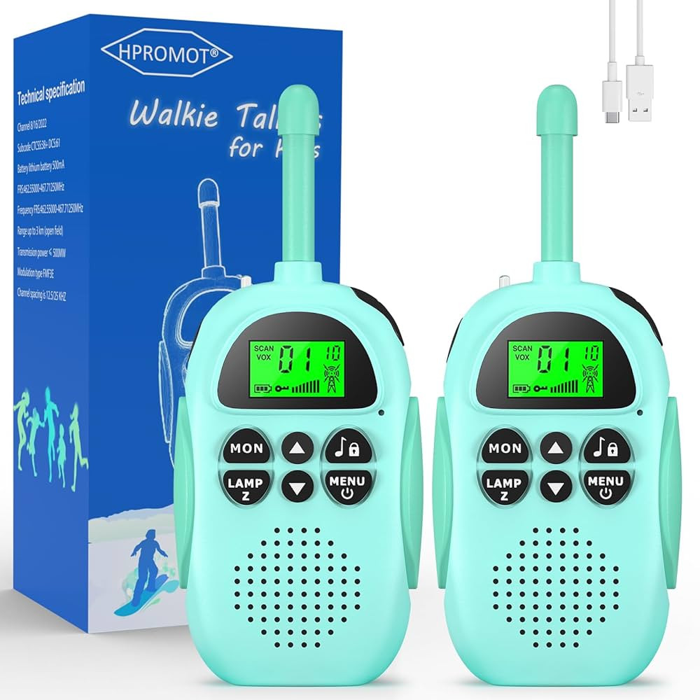 Walkie Talkies for Kids: 2 Pack Rechargeable Kids Walkie Talkies, Long Range 22 Channels 2 Way Ra... | Amazon (US)