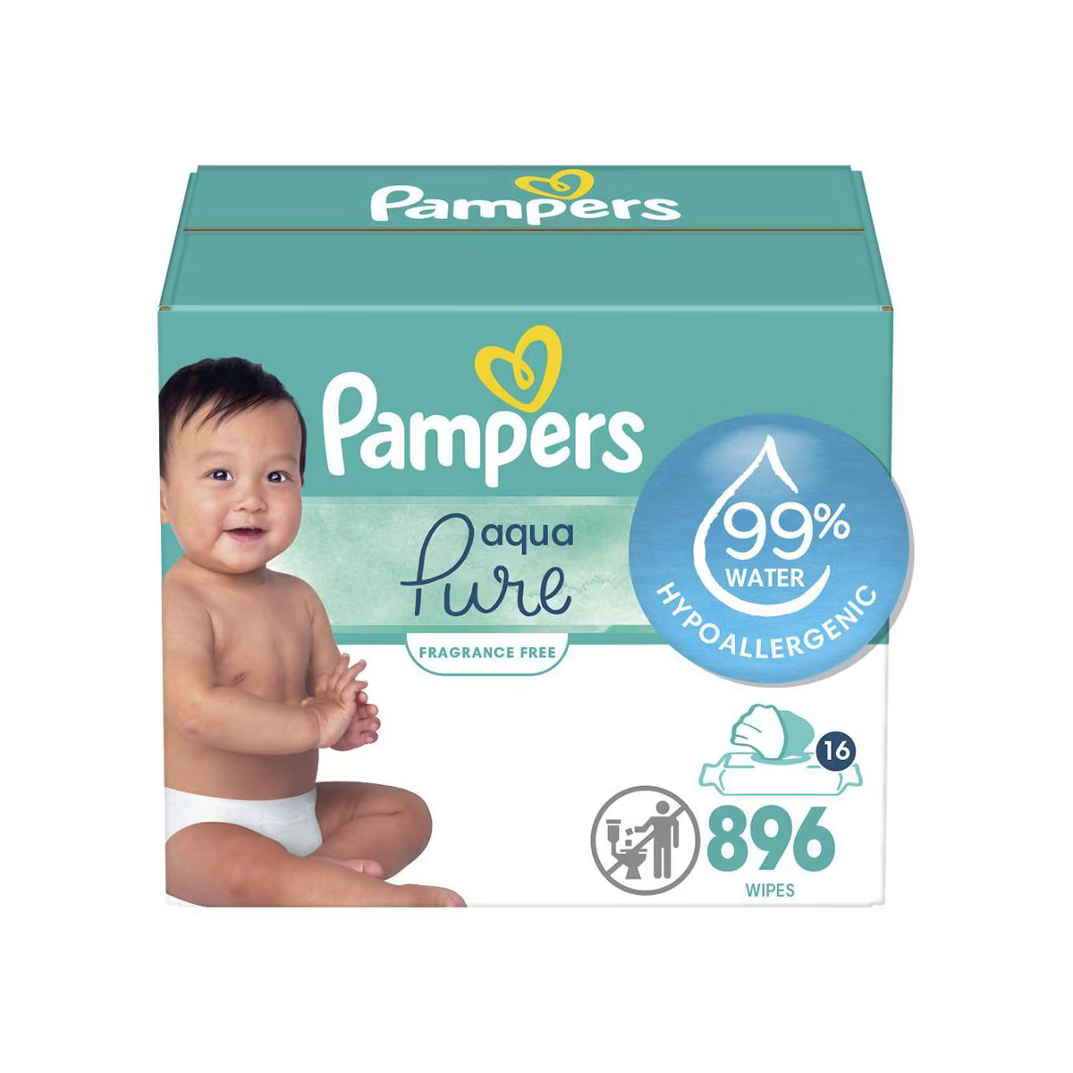 Pampers Aqua Pure Sensitive Baby Wipes (Select Count) | Target