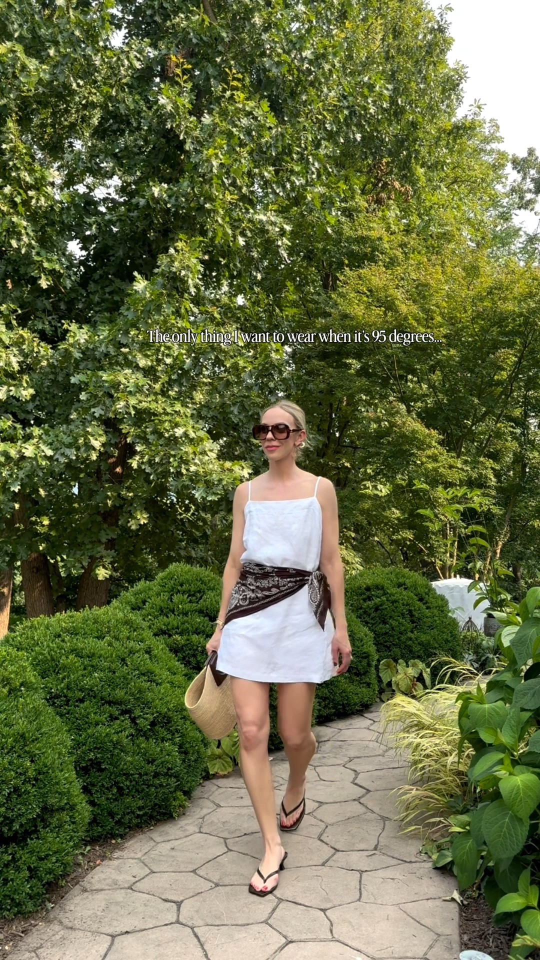 Linen dress, brown bandana scarf (on major sale), summer travel outfit, date night outfit, style over 40

#LTKTravel #LTKOver40 #LTKSaleAlert