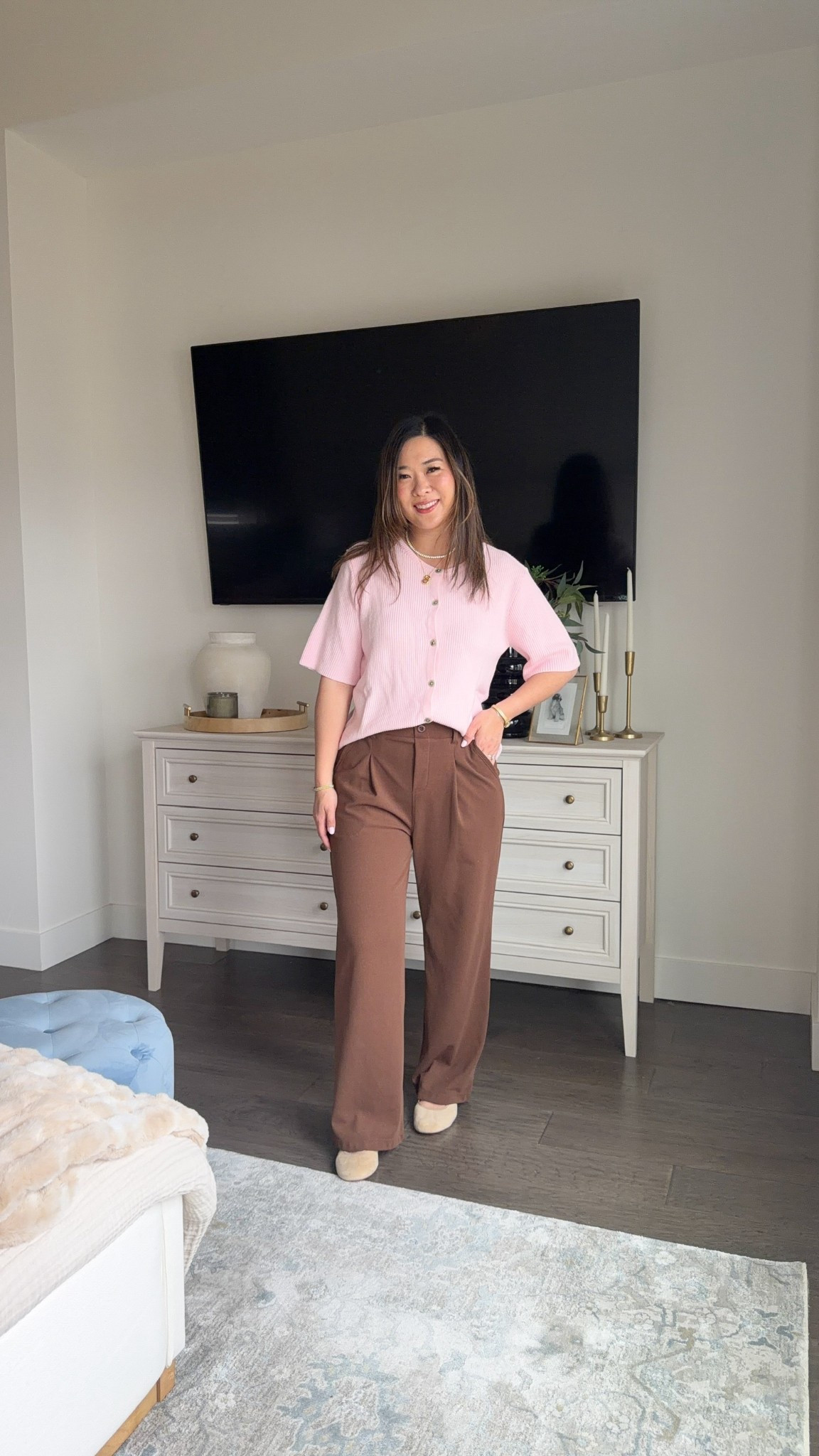 Amazon fashion, trousers, sweater, cardigan, pink, trending, mom style, outfit inspo 

#LTKootd #LTKmomlife #LTKSeasonal