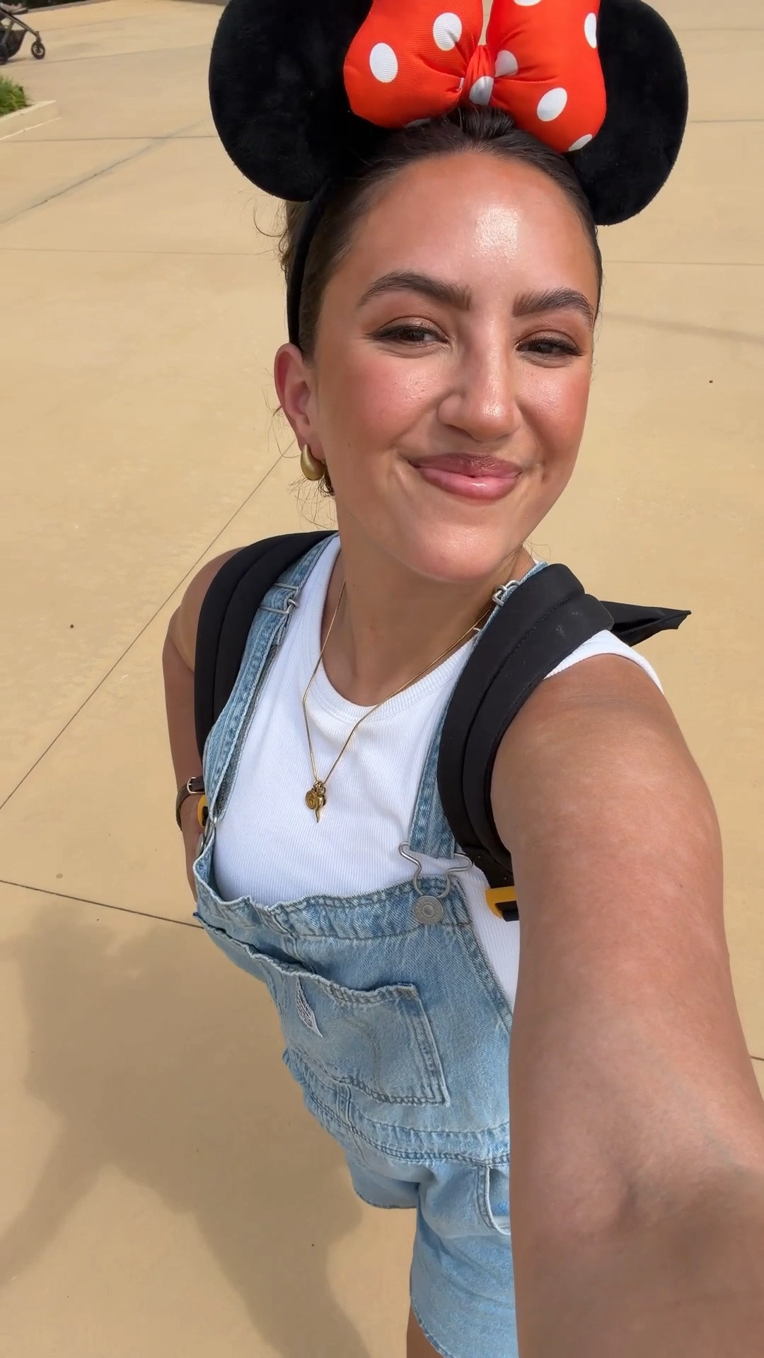 Actually comfortable 90s short overalls + white tank for Disney park day! Perfect for a fall inspired outfit with these orange ears I got from Amazon

#LTKootd #LTKPetite #LTKSeasonal